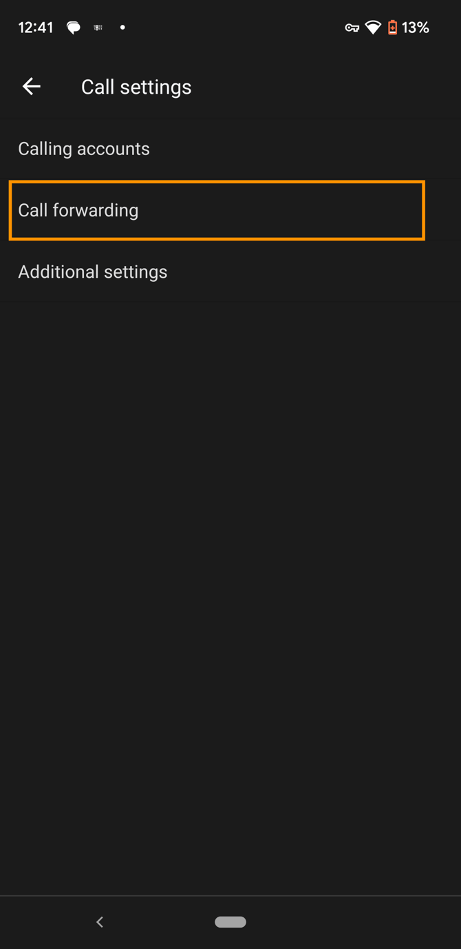 Android Call Forwarding