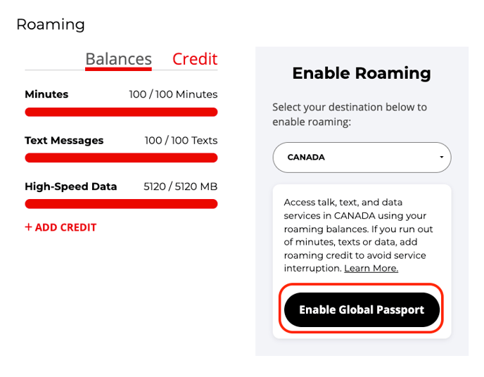 Roaming Enablement