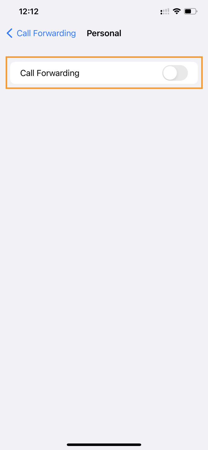 Call Forwarding Toggle