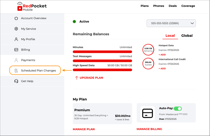 Scheduled Plan Changes - 3